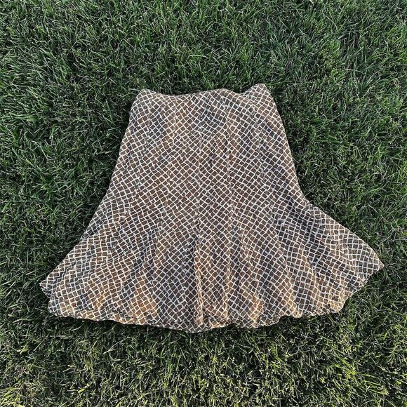 Pendleton Dresses & Skirts - Pendleton Women's A-Line Midi Woven Print Skirt Size 10 Brown Geometric Casual